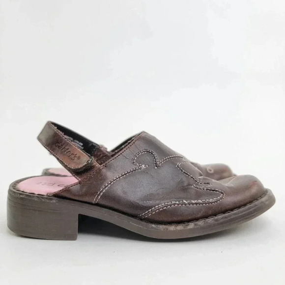Carters Brown Leather Slingback Slip On Sandal Mules - 11 C - Picture 3 of 8